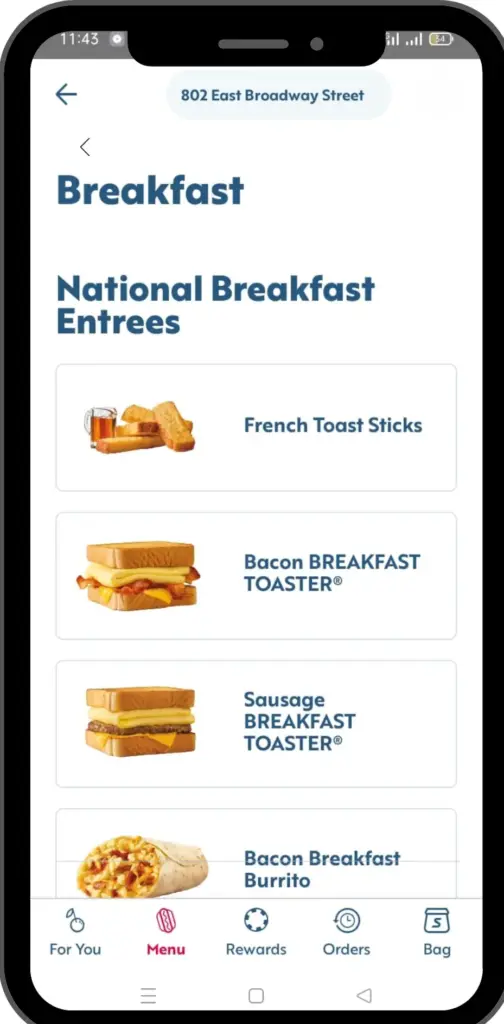 How to order Sonic breakfast menu items step 02