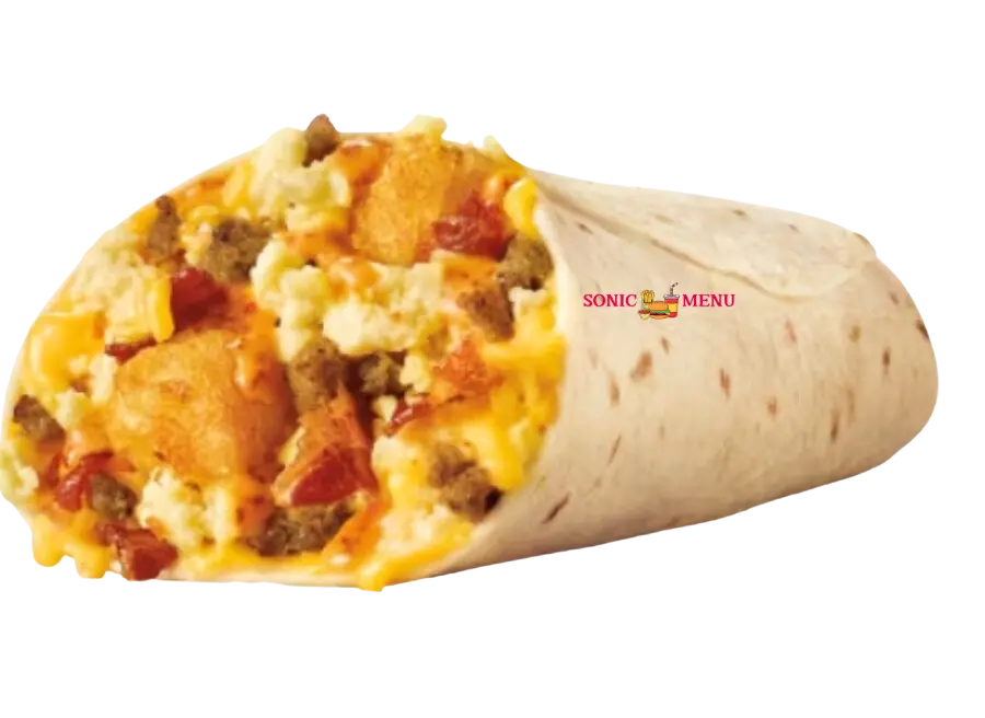 Meat and Cheese Breakfast Burrito