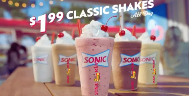 Sonic $1.99 Shake