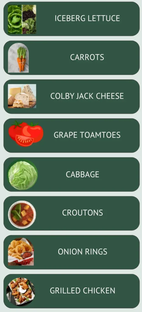 Sonic Salads Ingredients